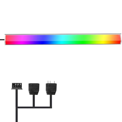 Bande LED GIM ARGB - 1 pièce - 30 cm - 5 V - 3 broches - 4 broches - Pour boîtier PC, ordinateur de jeu, accessoire d'ordinateur - RGB LED AIO