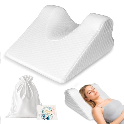 AstraSpark Facial Surgery Recovery Pillow Memory Foam Wedge Support Pillow Back Sleeping Training Pillow for Plastic Surgery Comfort Post Surgery Cushion with Silk Bag