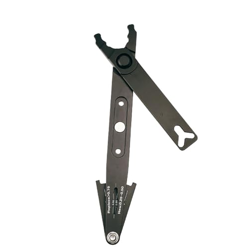 CATAZER Bicycle Chain Checker Aluminum Alloy Bike Chain Tool Durable Multi Functional Chain Repair Tool Compatible with Most Bicycle Chains (black)