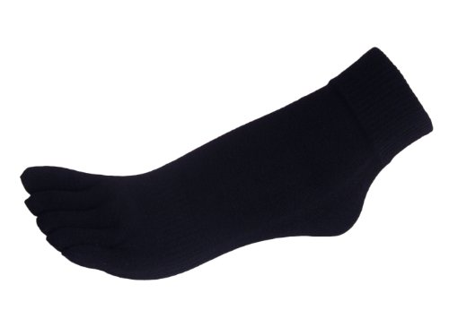 COUVER Navy Men's/Women's 5 Finger Toe Socks Ankle, Small (1