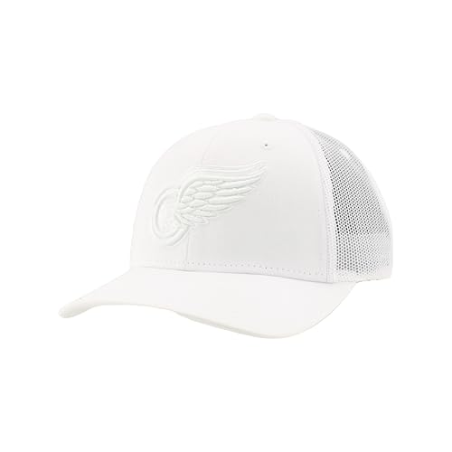 Detroit Red Wings NHL Officially Licensed Adjustable Snapback Hat Dakota Echo White