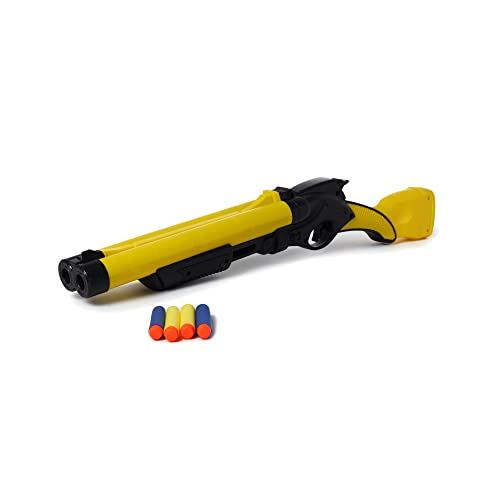 Image of Toyzone Batman Double Barrel Shotgun-58786 | Foam Blaster Double Barrel l Gun | Safe and Long Range | Lock & Load Pump Action | 5-Play Shotgun Shells with Gun | Shotgun Boomstick | Pull & Action Pro-Shot | For Kids, Teens