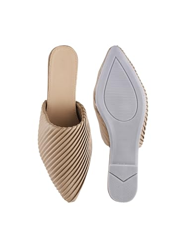 Image of SilverArrow Womens Dotiq Mules | Casul Shoes | Flat Mules Sandals Open Back | Suitable for Casual Outfit