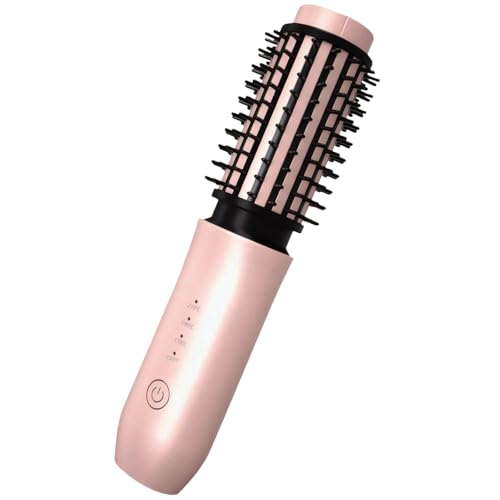 Generic 2-in-1 Wireless Hair Curler and Straightener, Portable Hair Brush with Ceramic Coating, 2000Mah Battery, Adjustable Heat Settings, Rapid Type-C Charging, Perfect for Travel and Everyday Use