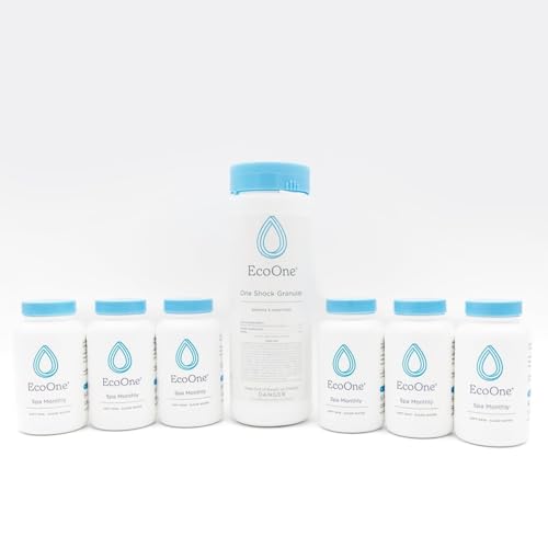 EcoOne | Hot Tub Chemical Maintenance & Supply Kit | Spa Shock & Conditioner Kit | Contains Oneshock Chlorine Granular & SPA Monthly Conditioner | 6 Month Supply