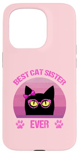 Best Cat Sister Ever Funny Sister Cat �V���c ���f�B�[�X �K�[���Y �X�}�z�P�[�X iPhone 15 Pro �p