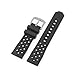 HANYTON Compatible with TAG Heuer Watch 22mm Band, Soft Silicone Rubber Replacement Strap for TAG Heuer Watch Formula 1 Series, Black