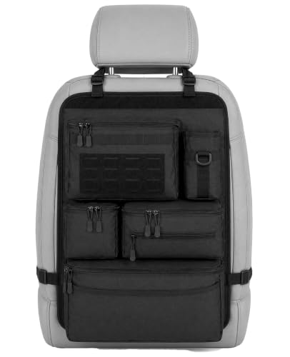 DAWZMR Tactical Car Seat Back Organizer, Heavy Duty Molle Truck Storage
