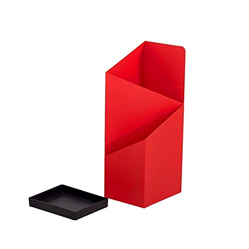 Porte-parapluie en métal rouge 20x25x60 cm avec bac d'égouttage amovible