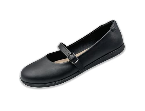 Image of BEST TRENDY Women's Comfort Pointed Toe Skimmer Ballet Flats Shoes Women's Oxfords Mary Jane T-Strap Oxford Shoes