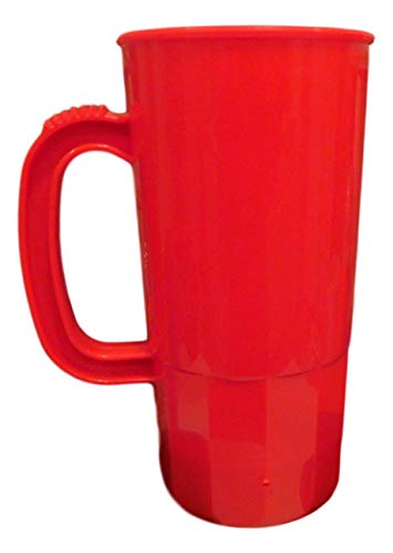 Jean's Plastics Beer Mugs Beer Steins Holds 22 Ounces to Brim Qty 6 1 ea Red Blue Yellow Granite Black Kelly Green., Very Durable, Brilliant Colors.