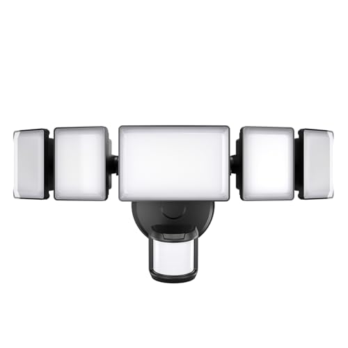 Olafus 130W Motion Sensor Outdoor Lights, 13000LM 6500K Daylight Flood Lights Outdoor Motion Sensor...