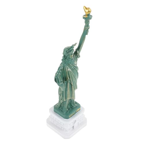 Healeved Statue Liberté en Résine Synthétique Verte, Sculpture Décorative Exquise et Réaliste pour Décoration Maison et Meuble à Vin, Design Artistique...