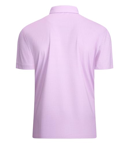 Alex Vando Mens Golf Shirt Moisture Wicking Classic Print Golf Shirts for Men