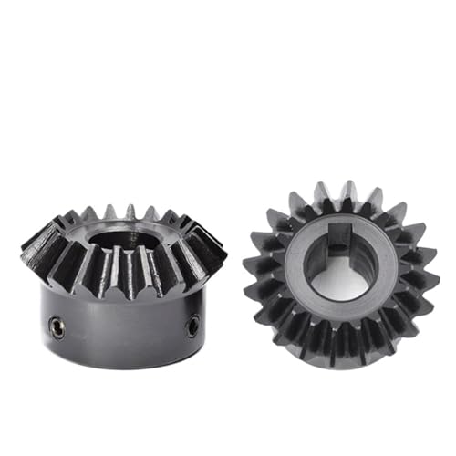 Engrenage conique 2.5M 25 dents et pignon acier à angle droit 90° avec clavette de 25mm