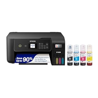 Epson EcoTank ET-2800 Wireless Color All-in-One Cartridge-Free Supertank with Scan and Copy, The Ideal Basic Home Printer - Black