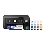 Epson EcoTank ET-2800 Wireless Color All-in-One Cartridge-Free Supertank with Scan and Copy, The Ideal Basic Home Printer - Black