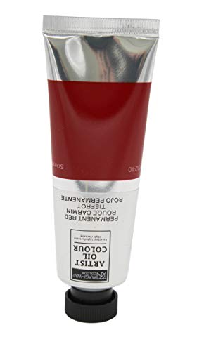 MAGI® Ölfarbe, 50 ml Tube feine Künstlerqualität, hochwertige Farben zum Malen (10 permanentrot)