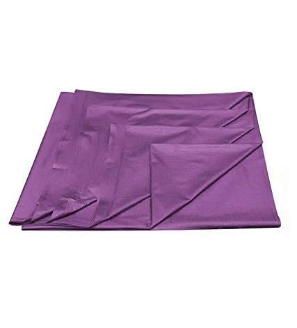 Image of Waterproof PVC Plastic Mattress Protector Double Bed Flat Bedsheet with Elastic for Babies Girls & Boys (Purple, Size 72x78)