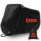 Bike Cover WaterProof Outdoor 210D, 1-2 Bikes Stationary - Heavy Duty Oxford Tear Resistant and Windproof Outdoor Storage Bicycle Cover, Bike Cover for Ebikes Comes with Carry Bag
