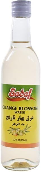 Sadaf Orange Blossom Water for Cooking- Food Grade Orange Blossom Water for Baking, Flavoring Food or Drinking- Ideal for Persian Desserts, Cakes Or (1 Fl Oz (Pack Co