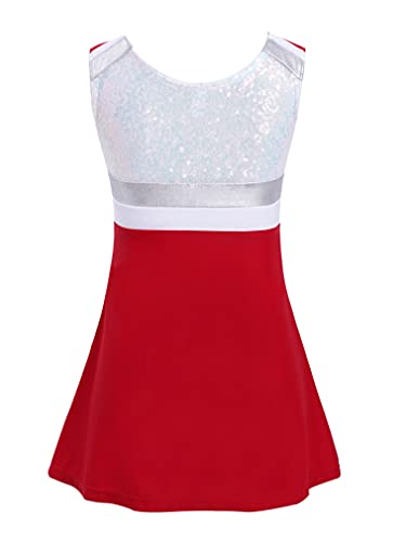 Disfraz completo brillante para niñas talla 12 rojo miniatura 2