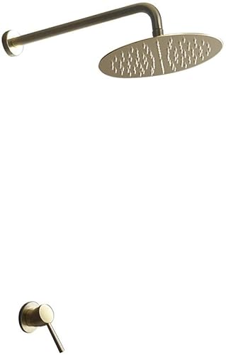 シャワーセット バスルームシャワー蛇口 ゴールド/ブラック/ローマ 真鍮 バスルーム蛇口 ミキサータップ 壁掛けレインシャワーヘッド バスタブスパウトシャワー蛇口セット ローマ レッド