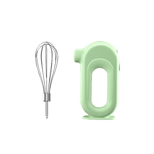 Batidora de mano inalámbrica para el hogar, recargable por USB, batidor de huevos de mano con 2 batidores desmontables, 4 velocidades para hornear en casa, para cocina, ligero, portátil, verde, tamaño