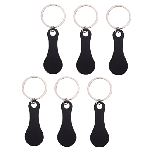 HOMSFOU 6pezzi Gettoni Per Carrelli Della Spesa in Acciaio Inossidabile Portachiavi Portachiavi in Metallo Ciondolo Piccoli Gettoni Per Carrelli Della Spesa