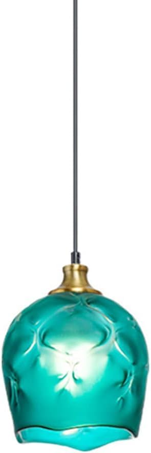 Lustre minimaliste et luxueux LED suspension verre vert salon
