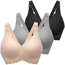 MomWills Nursing Bras for Breastfeeding, Seamless Ultra Comfort Maternity Bra, Natural Shape Pregnancy Bras for Women