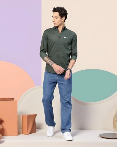 Image of Majestic Man Pure Cotton Slim Fit Printed Casual Shirt for Men