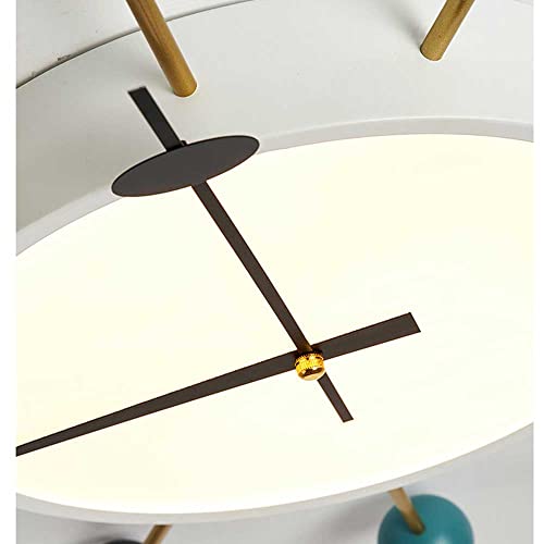 Plafonnier moderne horloge créative à intensité variable pour chambre