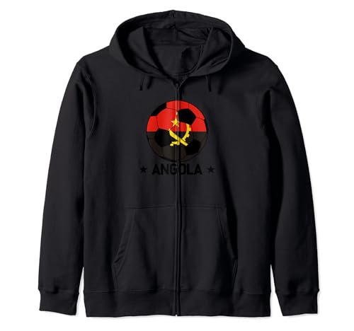 Angola Soccer Team Angola Flag Jersey Football Fans Sudadera con Capucha