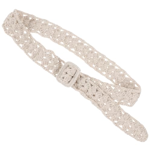 Handmade Cotton Woven Waist Belt for Women Fashionable Decorative Skirt Accessory Wide Cinch Belt Lace Trim