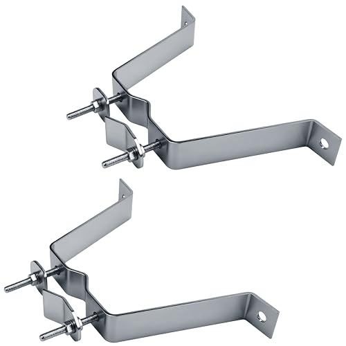 2 Pack 4” Heavy-Duty Wall Mount Pair with Brackets & Lag Bolts for TV Antenna Mast
