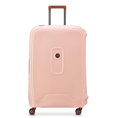 DELSEY Paris - MONCEY - Valise Grande Taille Rigide Matière Recyclée et Recyclable - 76x52x30 cm - 97 litres - L - Rose