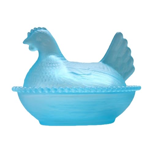 Sulxyi De Vidrio para Dulces, Cubierta A Prueba De Polvo, 8.1x12x8cm, De Dulces De Gallina Vintage, De Pollo, Almacenamiento De Postres Versátil, para El Hogar, Cocina, Sala De Estar