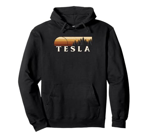 Tesla, WV Vintage Evergreen Sunset 80 Retro Sweat à Capuche