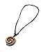 Scddboy Spiral Koru Necklace Maori Tribal Necklace for Men Women,Adjustable Black Rope Cord Necklace