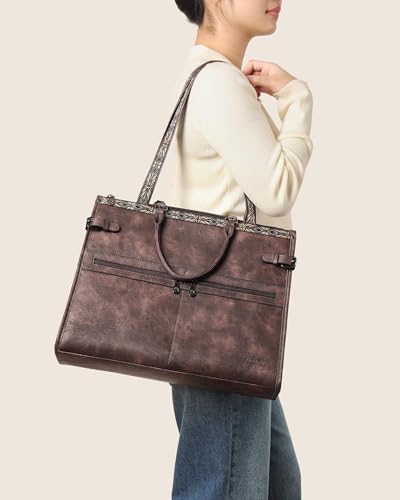 Maletín para laptop FADEON de cuero sintético para mujer miniatura 3
