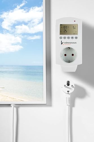 Bildheizung mit 800 Watt mit 5 Jahre Herstellergarantie überhitzungsschutz Infrarotheizung mit Motiv: Palmen und Meer inkl. Thermostat-2