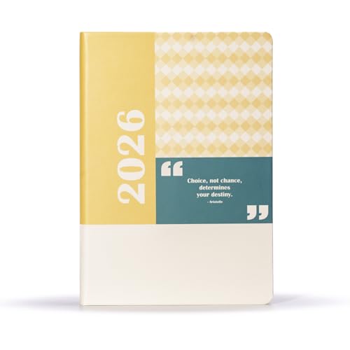 Image of Mahavir Maxim 2026 Diary | A5 Size New Year Diary with | One-Day-to-a-Page Diary with Month Index | 424 pages,70 gsm | Natural Shade Paper | Laminated Paper Cover - (Yellow)