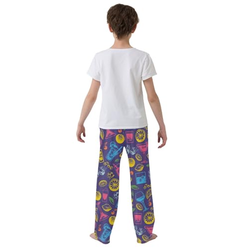 ZZKKO Alcohol Cocktail Drink Tequila Boys Pants for Kids Jogger Pants with Pockets S-XL3