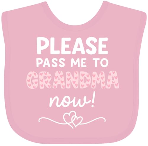 inktastic Funny Please Pass Me To Grandma Now Baby Outfit Baby Bib - Main Image