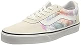 Gepolsterter Kragen Vans Damen Ward Wildleder/Canvas Sneaker, Herz-Batikfärbung, Weiß, 39 EU