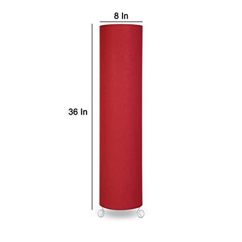 Image of Cotton Fabric Floor Lamp for Bedroom's Desk Lamp for LivingRoom, Bed Room, Office | Night Stand Dimmable Room Floor Lamp for Reading Corner Lamp (Red)
