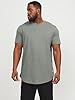 JACK & JONES Mens Jjenoa Tee Crew Neck Ps T-Shirt, Grey, 4XL Plus UK #1