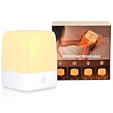 Lampara de Mesita de Noche Cuby, Lámpara LED Diferentes Tonos