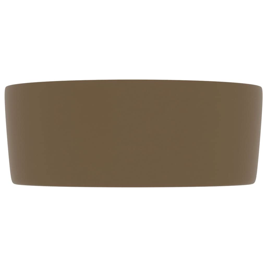 Red Cup Living vidaXL Luxury - Lavabo redondo (cerámica, 40 x 15 cm), color crema